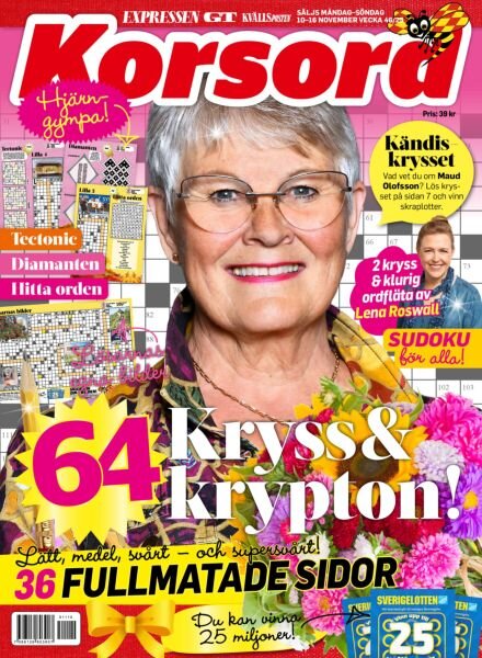 Korsord – 10 November 2025 Cover