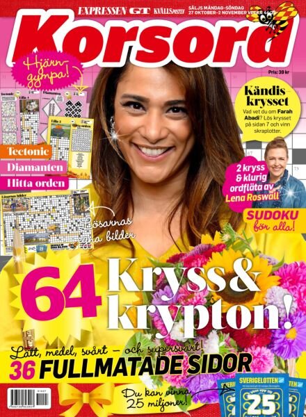 Korsord – 27 Oktober 2025 Cover