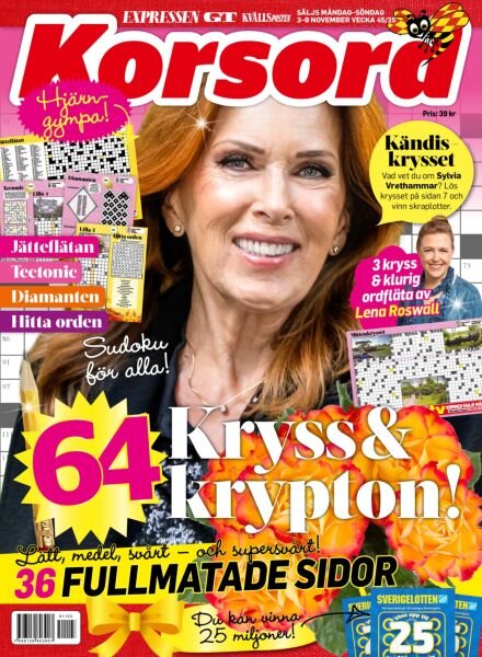 Korsord – 3 November 2025 Cover