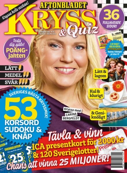 Kryss & Quiz – 3 November 2025 Cover