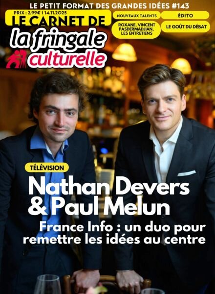 Le Carnet de La Fringale Culturelle – 14 Novembre 2025 Cover