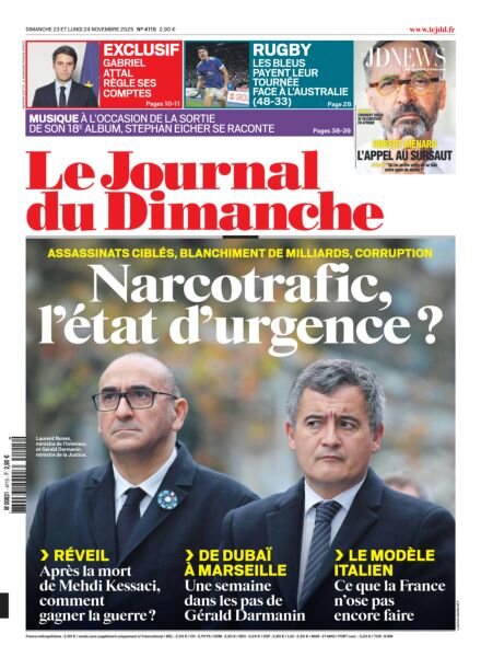 Le Journal du dimanche – 24 Novembre 2025 Cover