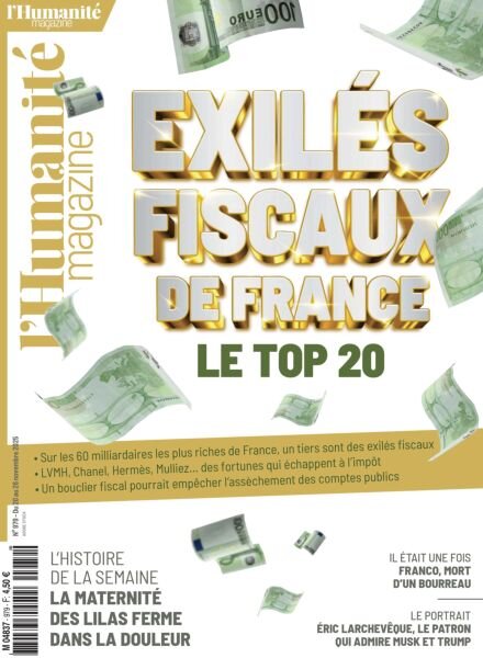L’Humanite Magazine – 20 Novembre 2025 Cover