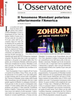L’Osservatore – 15 Novembre 2025
