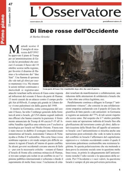 L’Osservatore – 22 Novembre 2025 Cover