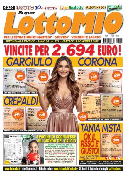 Lottomio del Giovedi – 18 Novembre 2025 Cover