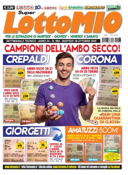 Lottomio del Giovedi – 28 Ottobre 2025 Cover