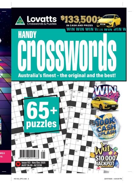 Lovatts Handy Crosswords – Issue 153 2025 Cover