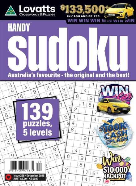 Lovatts Handy Sudoku – Issue 258 2025 Cover