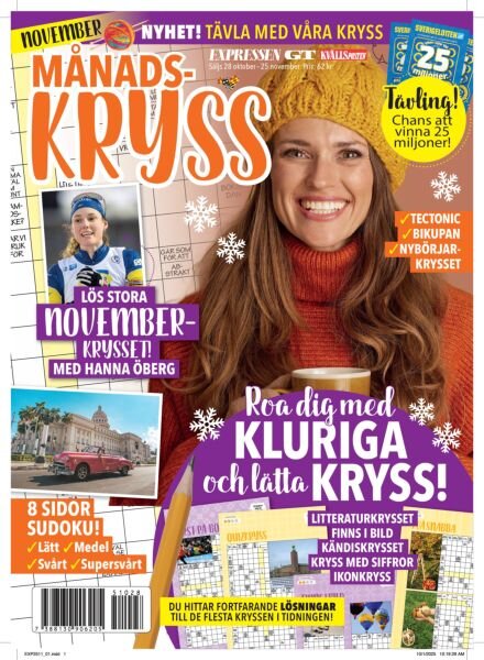 Manads-Kryss – 28 Oktober 2025 Cover