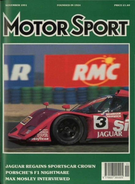 Motor Sport Magazine – November 1991 Cover
