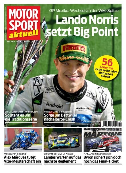 Motorsport aktuell – 28 Oktober 2025 Cover