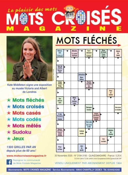 Mots Croises Magazine – 20 Novembre 2025 Cover