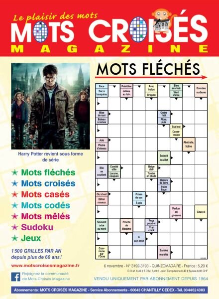 Mots Croises Magazine – 6 Novembre 2025 Cover