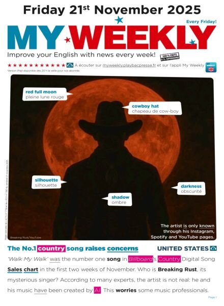 My Weekly fr – 21 Novembre 2025 Cover