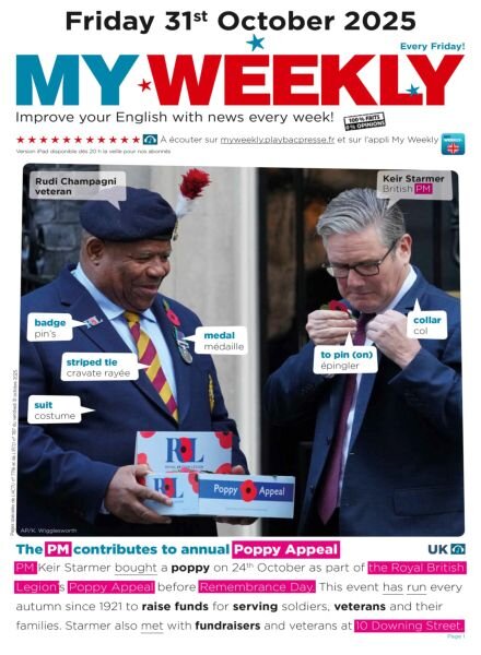 My Weekly fr – 31 Octobre 2025 Cover
