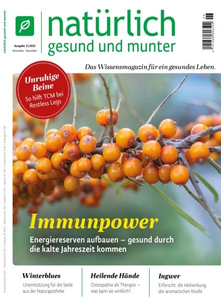 Naturlich Gesund und Munter – November-Dezember 2025 Cover