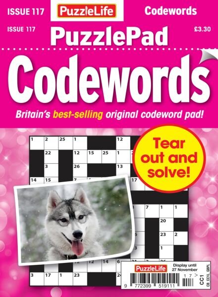 PuzzleLife PuzzlePad Codewords – Issue 117 2025 Cover