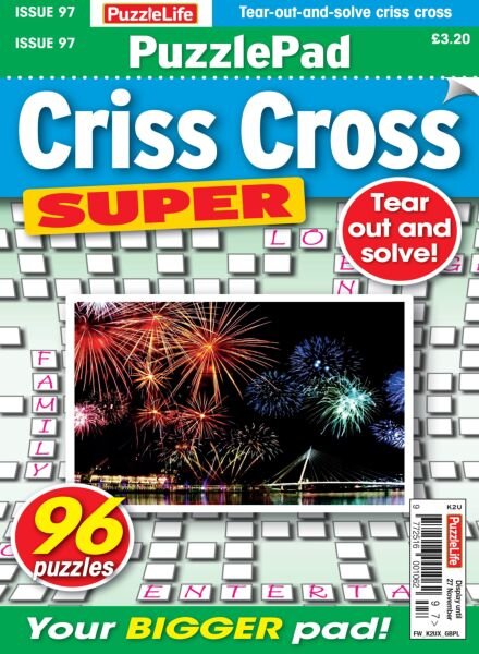 PuzzleLife PuzzlePad Criss Cross Super – Issue 97 2025 Cover