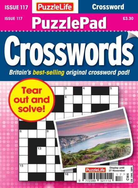 PuzzleLife PuzzlePad Crosswords – Issue 117 2025 Cover