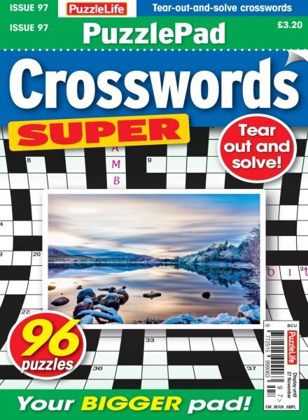PuzzleLife PuzzlePad Crosswords Super – Issue 97 2025 Cover