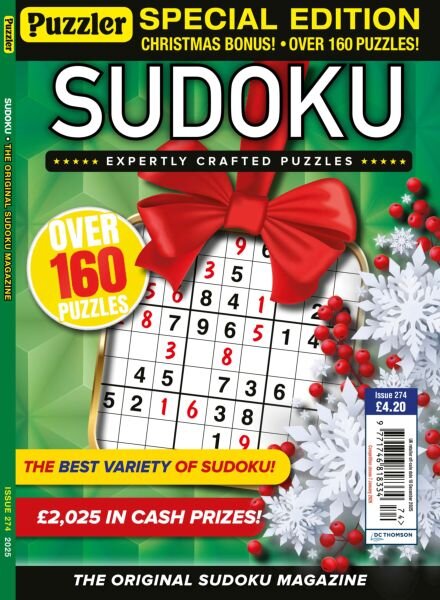 Puzzler Sudoku – Issue 274 2025 Cover