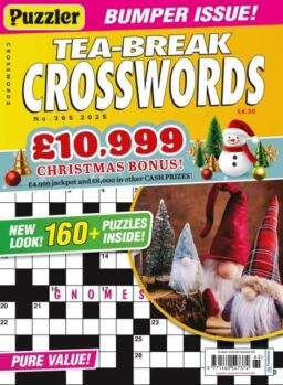 Puzzler Tea-Break Crosswords – Issue 365 2025