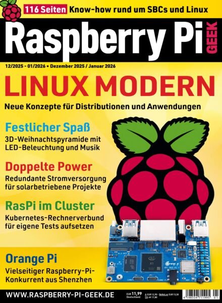 Raspberry Pi Geek – Dezember 2025 – Januar 2026 Cover