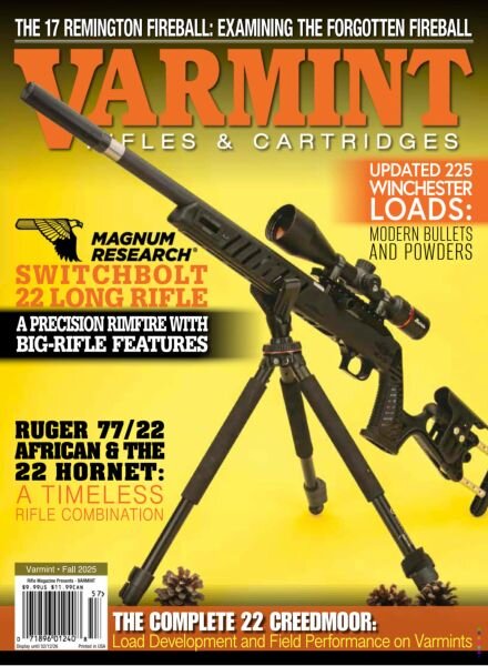 Rifle Magazine – Varmint Rifles & Cartridges Fall 2025 Cover