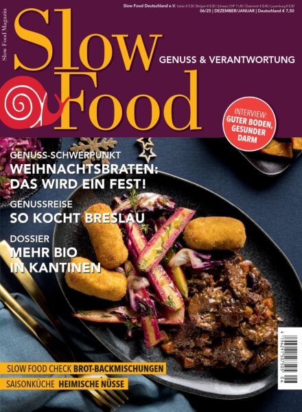 Slow Food Magazin – Dezember 2025-Januar 2026 Cover