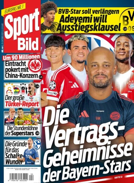 Sport Bild – 29 Oktober 2025 Cover