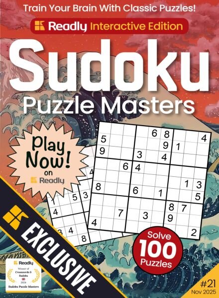 Sudoku Puzzle Masters – November 2025 Cover