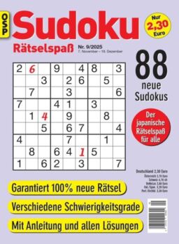 Sudoku Ratselspass – Nr 9 2025