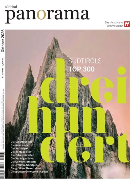 Sudtirol Panorama – Oktober 2025 Cover