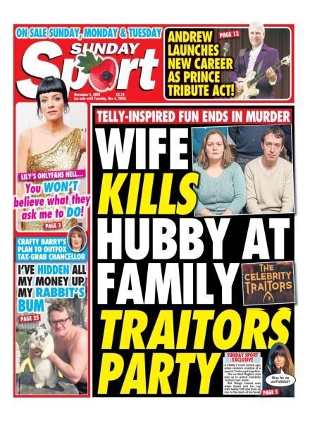 Sunday Sport – 2 November 2025 Cover