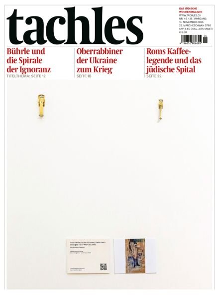 Tachles – 14 November 2025 Cover