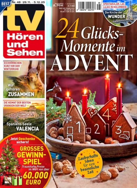 TV Horen und Sehen – 21 November 2025 Cover