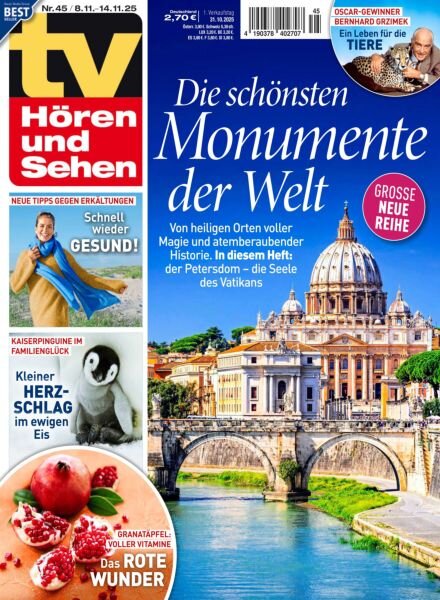 TV Horen und Sehen – 31 Oktober 2025 Cover