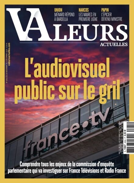 Valeurs Actuelles – 26 Novembre 2025 Cover