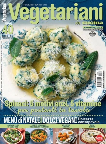 Vegetariani in Cucina – Dicembre 2025 – Gennaio 2026 Cover