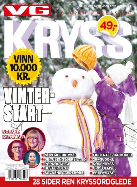 VG Kryssord – 17 November 2025 Cover