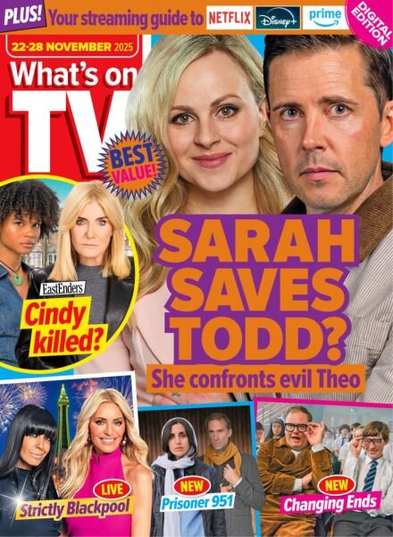 What’s on TV – 22 November 2025 Cover