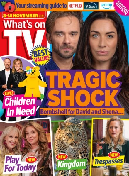 What’s on TV – 8 November 2025 Cover