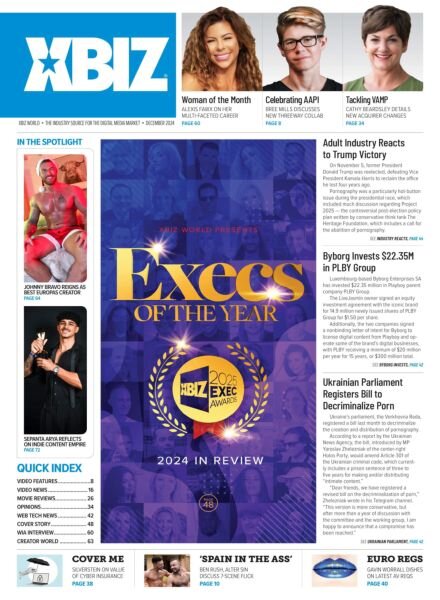 XBIZ World – December 2024 Cover