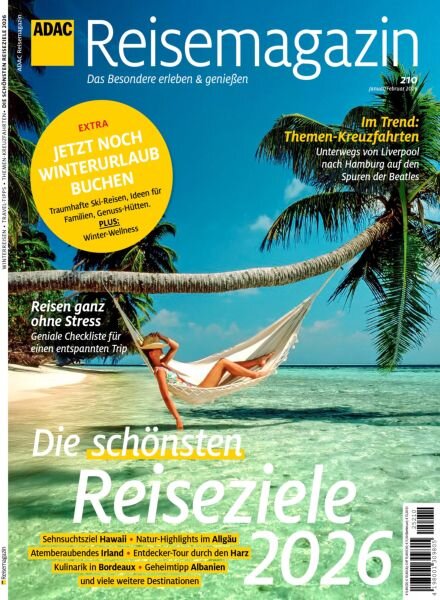 ADAC Reisemagazin – Dezember 2025 Cover