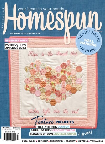 Australian Homespun – December 2025 – January 2026 Cover