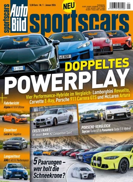 Auto Bild Sportscars – Januar 2026 Cover