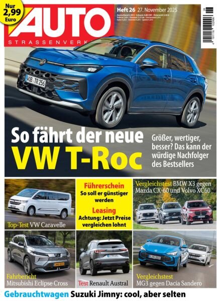 Auto Strassenverkehr – 26 November 2025 Cover