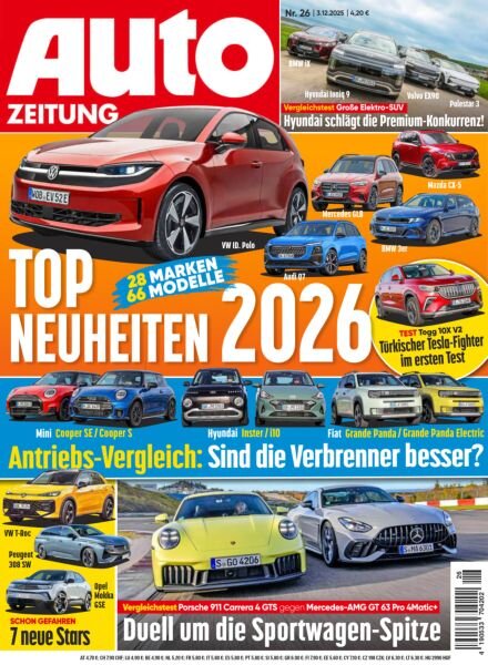 Auto Zeitung – 3 Dezember 2025 Cover