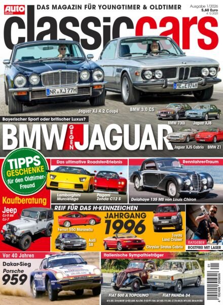Auto Zeitung Classic Cars – Januar 2026 Cover